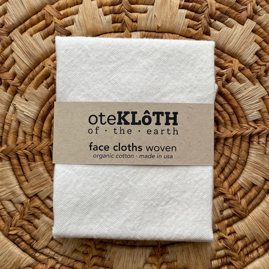 Organic Cotton Face Cloths | Woven