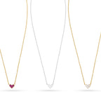 AC Heart Necklace with Gemstone