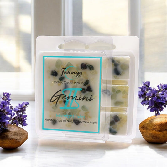 Gemini Zodiac Crystal-Enhanced Premium Coconut-Soy Wax Melts