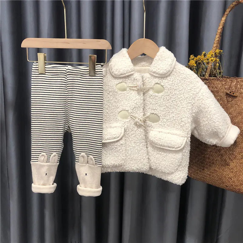 Autumn Winter Baby Lamb Wool Coat