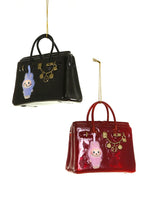 Christmas Carousel Collection - 4.5" GLASS LUXE BAG W MONSTER ORNAMENT