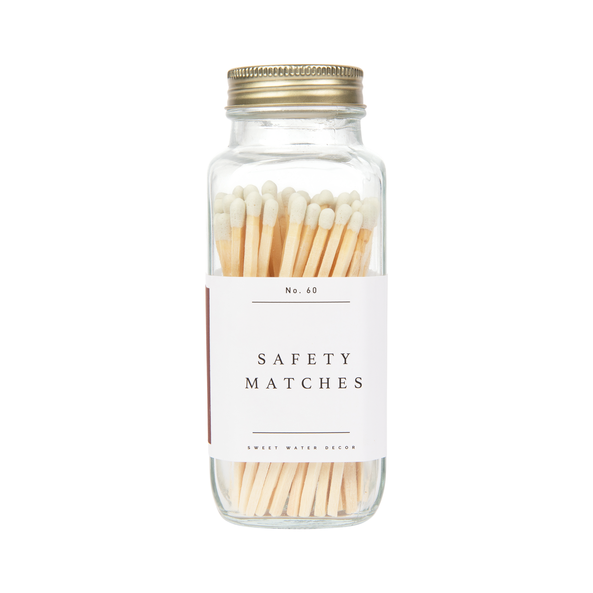 White Tip Safety Matches - 60 Count, 3.75" - The Peony Haus