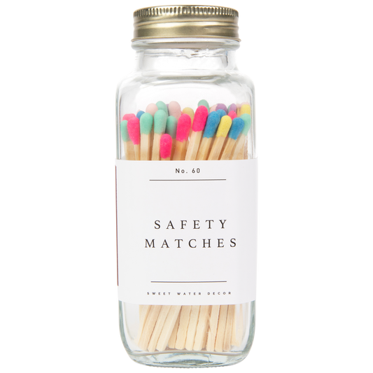 Multicolor Rainbow Safety Matches - 60 Count, 3.75" - The Peony Haus
