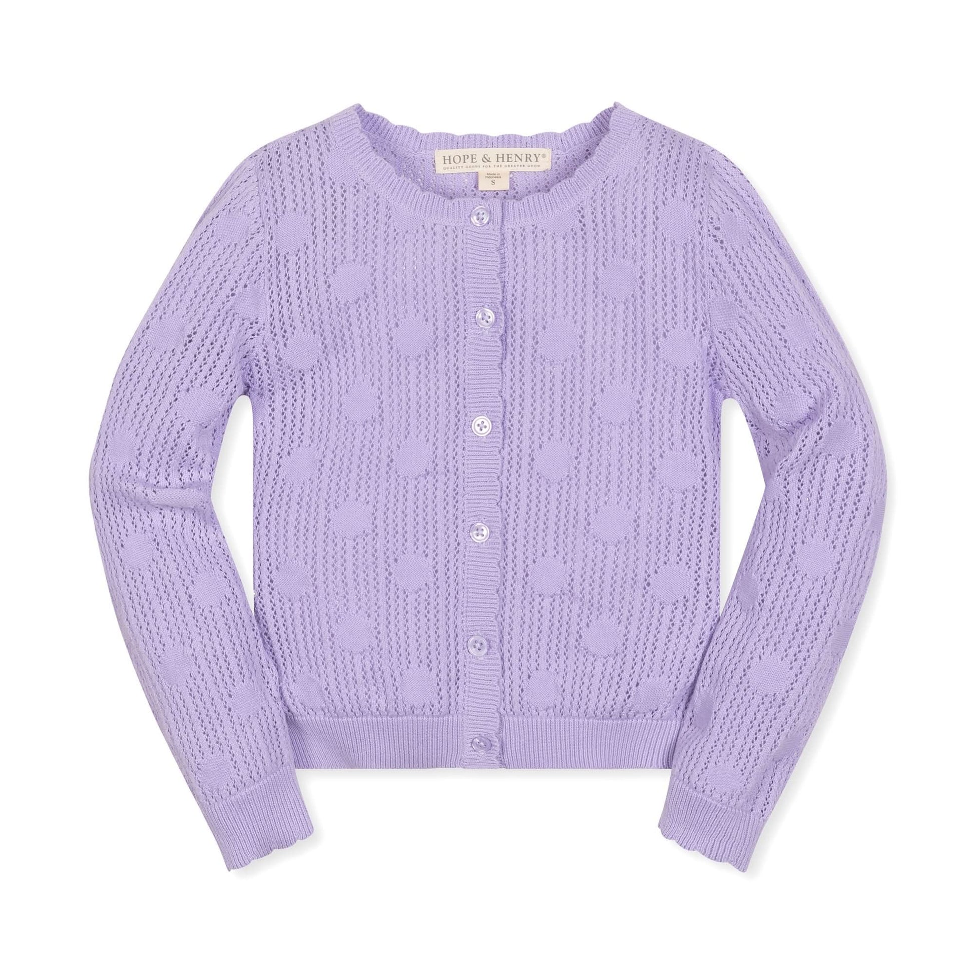 Organic Scallop Edge Cardigan