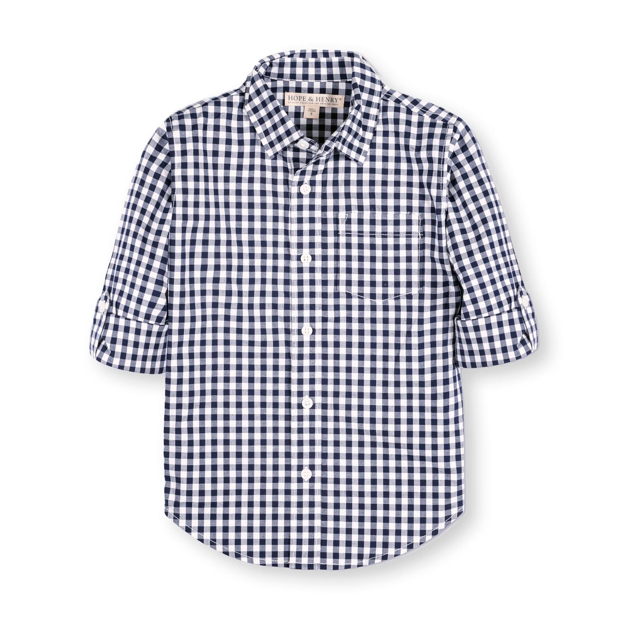 Organic Stretch Poplin Roll-Up Shirt - 98% Organic Cotton