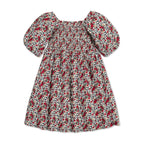 Smocked Bubble Sleeve Dress