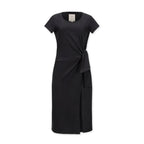 Organic Knit Tie Midi Dress