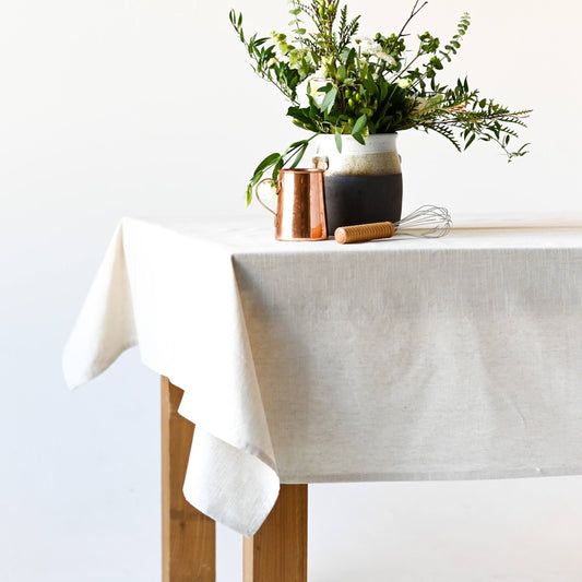 Neutral Linen Tablecloth