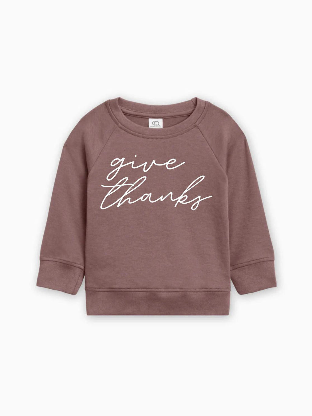 Give Thanks Organic Cotton Baby Toddler Pullover for Thanksgiving day