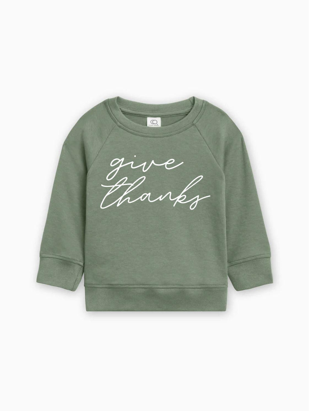 Give Thanks Organic Cotton Baby Toddler Pullover for Thanksgiving day
