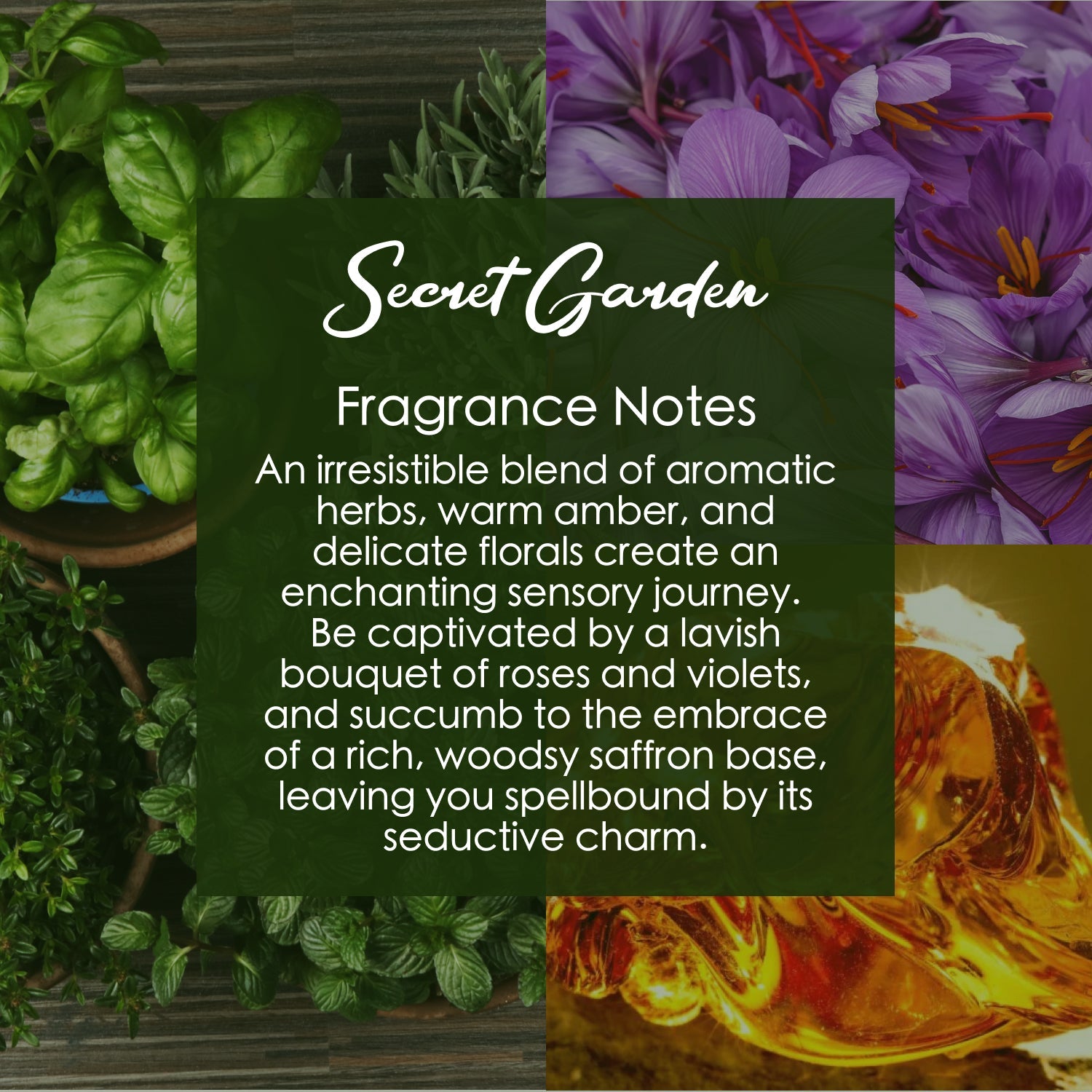 Secret Garden Crystal-Enhanced Premium Coconut-Soy Wax Melts