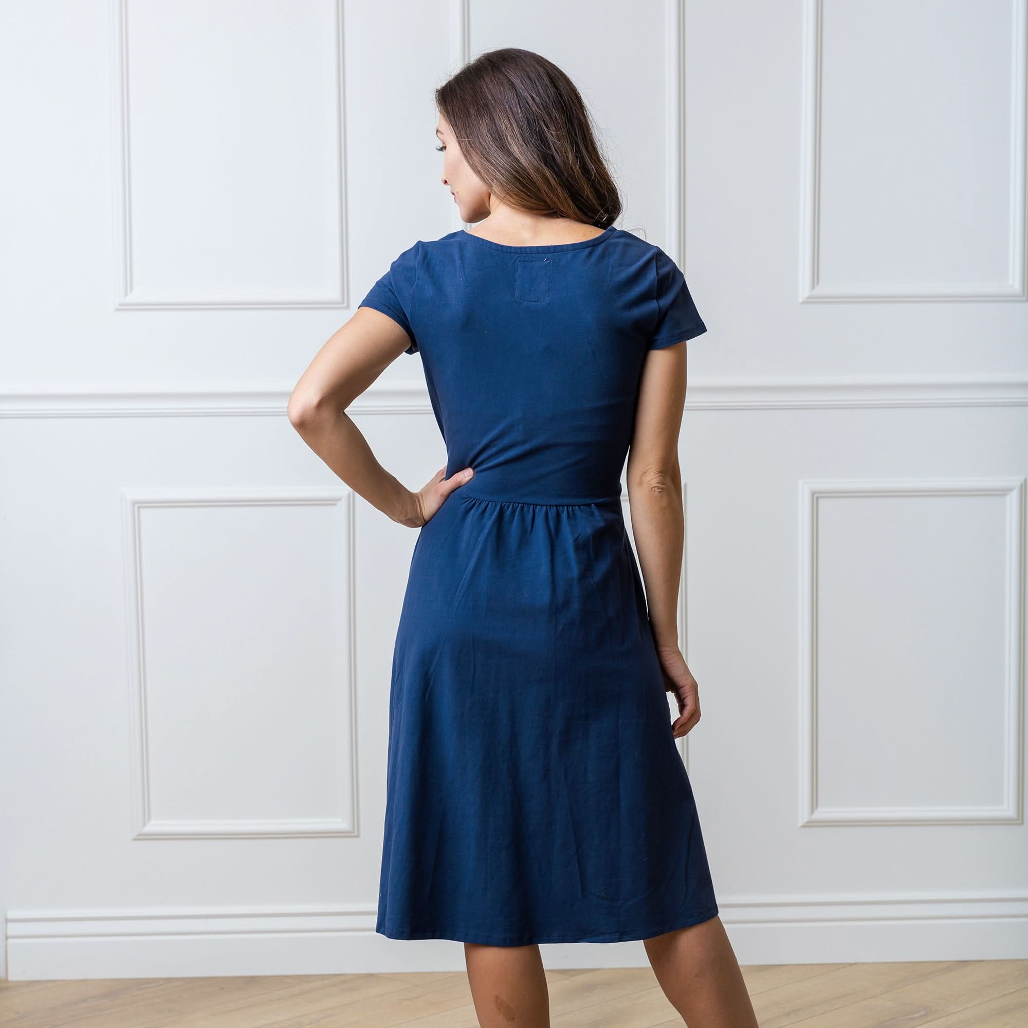 Organic Tie-Waist Knit Dress - 95% Cotton