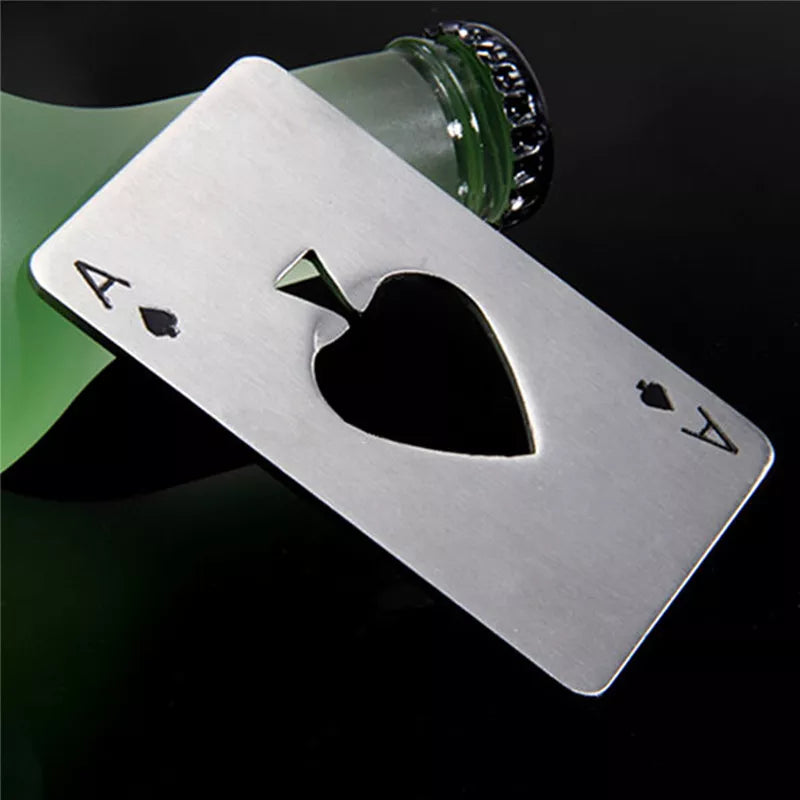 Ace Bottle Can Opener Stainless Steel Credit Card Size