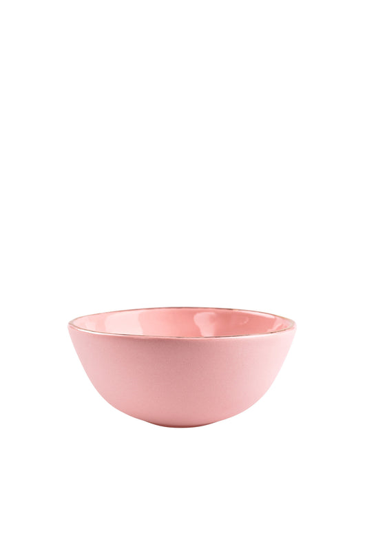 Handmade Porcelain Bowl with Gold Rim. Powder Pink - The Peony Haus