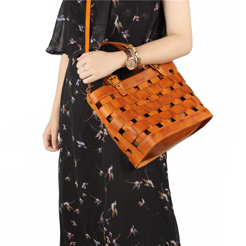 Hollow Leather Bag - The Peony Haus