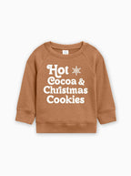 Hot Cocoa & Christmas Cookies Organic cotton Baby Toddler Pullover