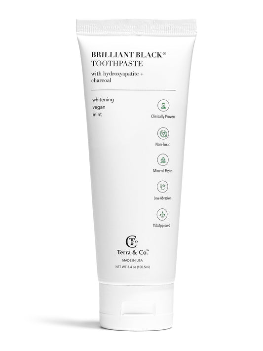 Brilliant Black® Toothpaste | Fluoride-Free Activated Charcoal Whitening – Terra & Co.