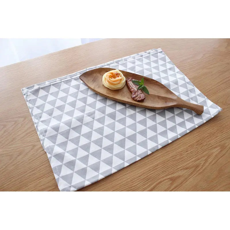 European Style Plaid Cotton-Linen Square Placemats