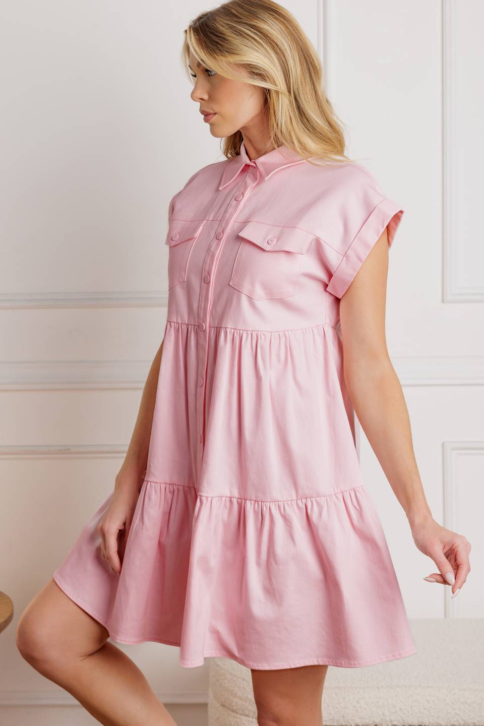 COMMON GROUND TWILL MINI DRESS - 90% Cotton