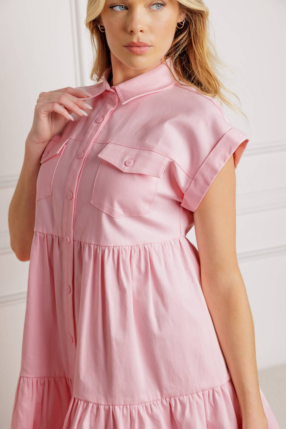 COMMON GROUND TWILL MINI DRESS - 90% Cotton