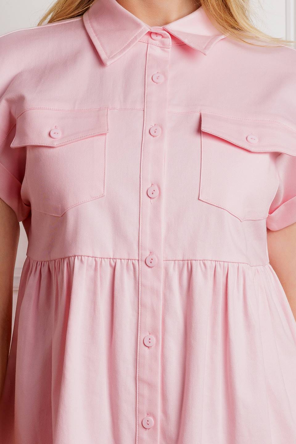 COMMON GROUND TWILL MINI DRESS - 90% Cotton