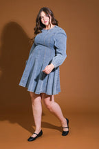 YOUR SWEETIE DENIM MINI DRESS - 97% Cotton