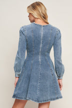 YOUR SWEETIE DENIM MINI DRESS