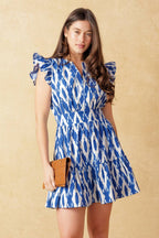 A PERFECT MATCH WOVEN MINI DRESS