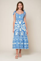 THE GARDEN'S SECRET WOVEN MIDI DRESS