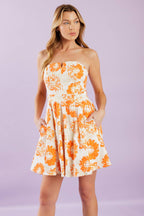 LOVE ME MORE WOVEN MINI DRESS - 97% Cotton