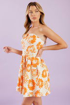 LOVE ME MORE WOVEN MINI DRESS - 97% Cotton