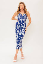 WHERE MY HEART IS CONTOURING MIDI DRESS - 97% Cotton