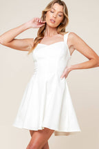 LAST YOUR CHANCE DENIM WOVEN MINI DRESS - 97% Cotton
