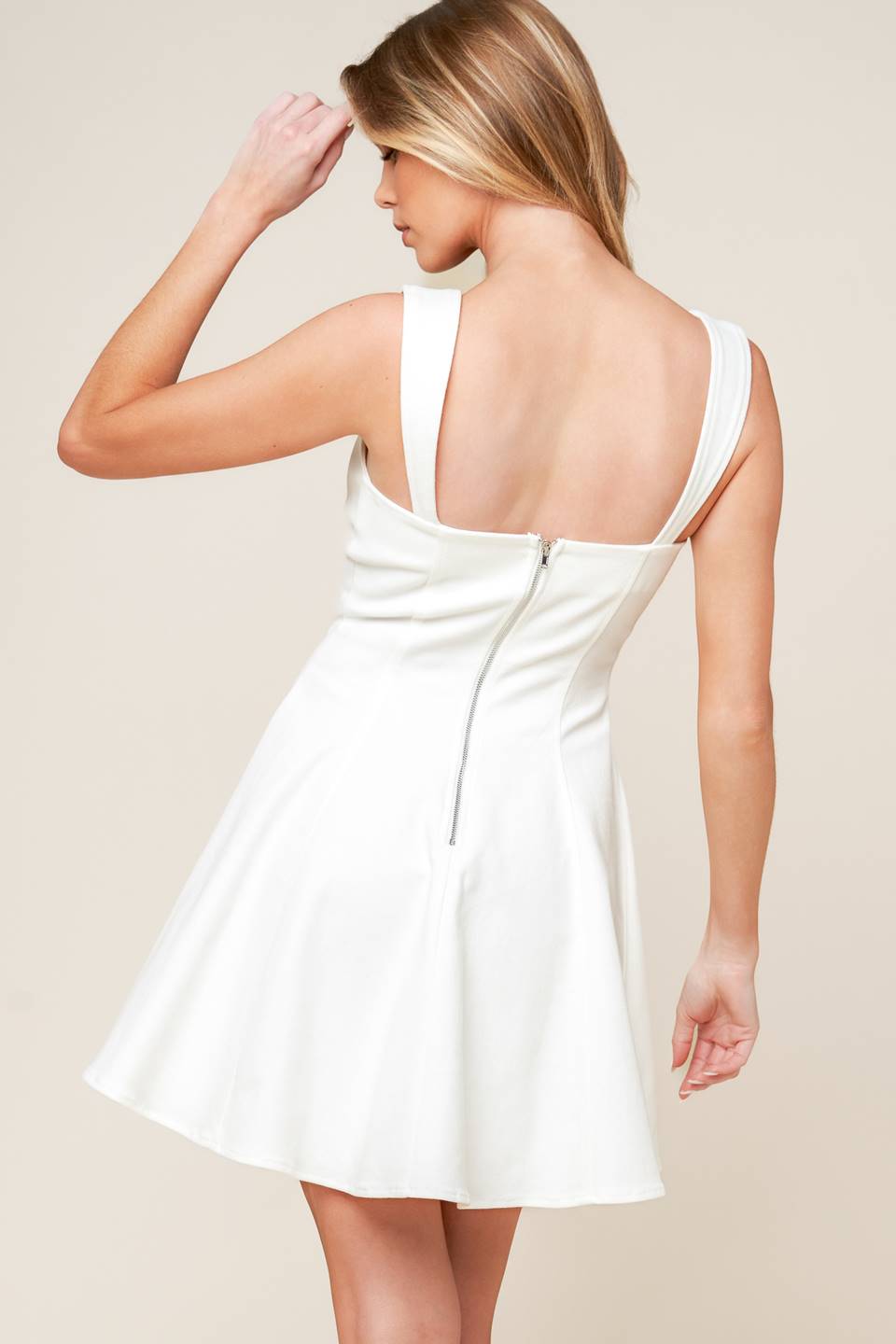 LAST YOUR CHANCE DENIM WOVEN MINI DRESS - 97% Cotton