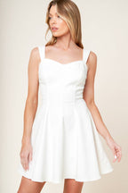 LAST YOUR CHANCE DENIM WOVEN MINI DRESS - 97% Cotton