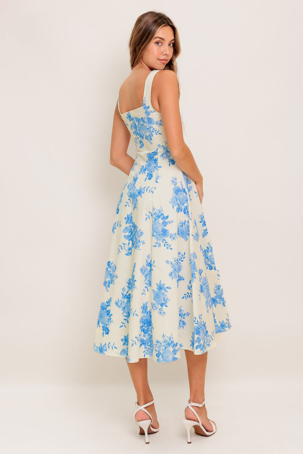 BLUEBELL BREEZE WOVEN MIDI DRESS - 97% Cotton