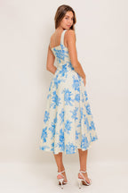 BLUEBELL BREEZE WOVEN MIDI DRESS - 97% Cotton