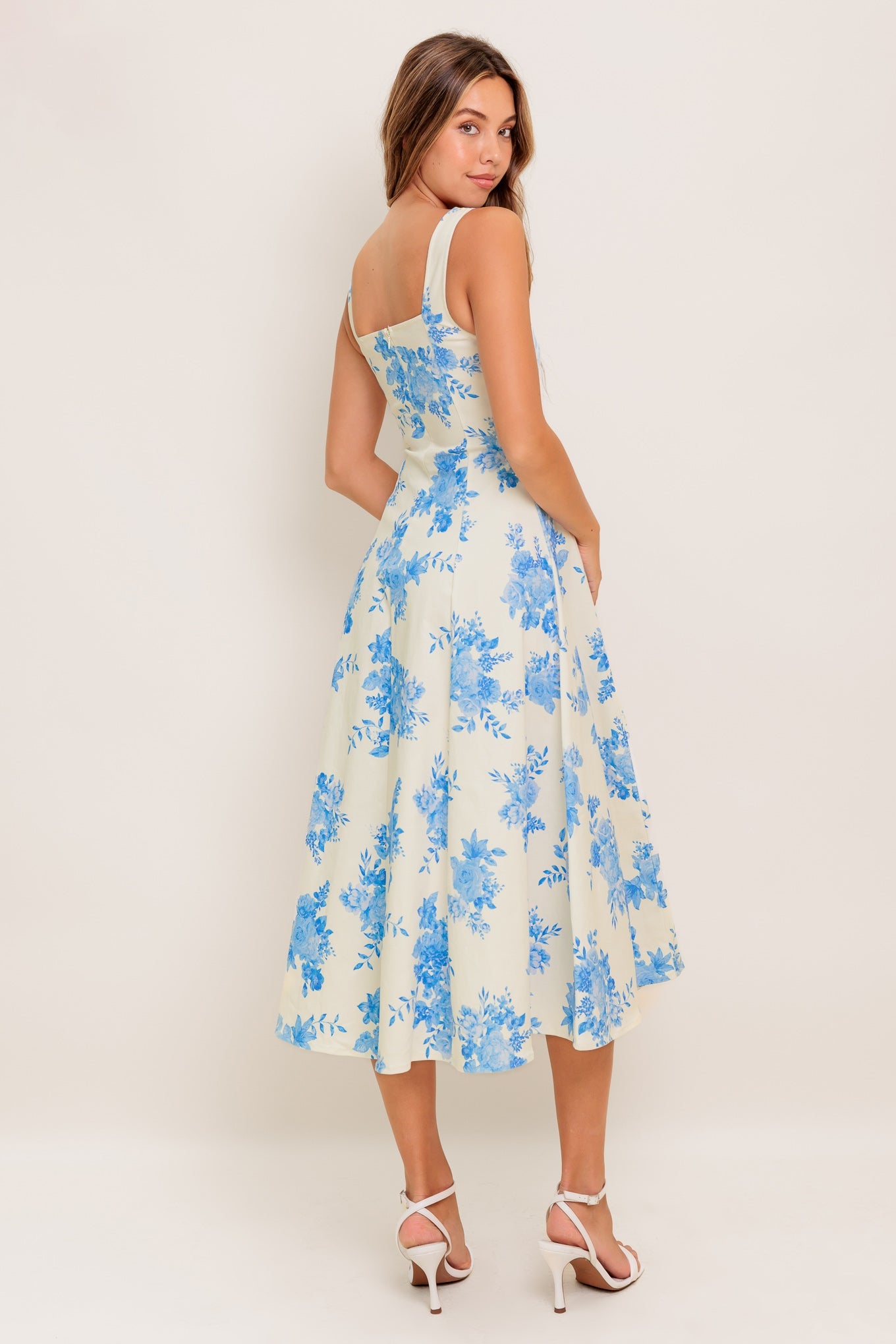BLUEBELL BREEZE WOVEN MIDI DRESS - 97% Cotton