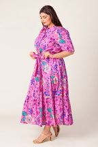 CELESTIAL SKIES WOVEN MIDI DRESS
