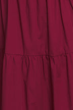 SUMMER GLOW BURGUNDY WOVEN MAXI DRESS