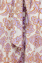 LAVENDER MOSAIC WOVEN MIDI DRESS