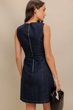 COOL CONTROL DENIM MINI DRESS - 98% Cotton