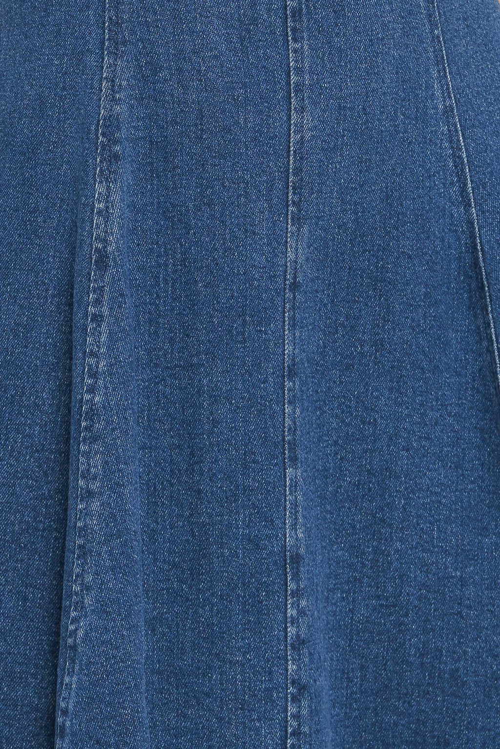 WESTWOOD CHARM DENIM MINI DRESS - 99% Cotton