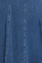 WESTWOOD CHARM DENIM MINI DRESS - 99% Cotton