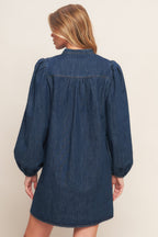 CANYON BREEZE DENIM MINI DRESS