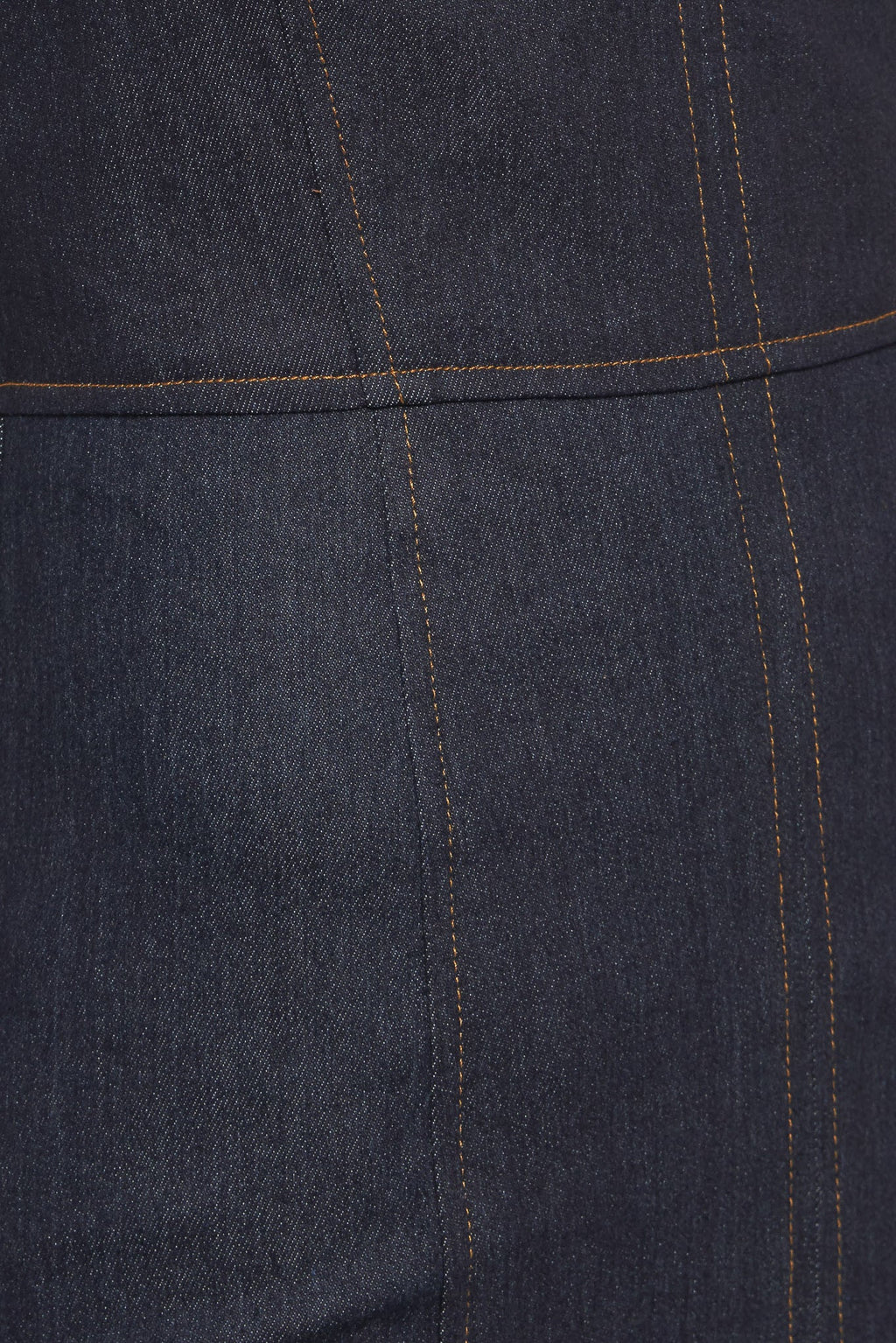 MIDNIGHT INDIGO DENIM MIDI DRESS - 90% Cotton