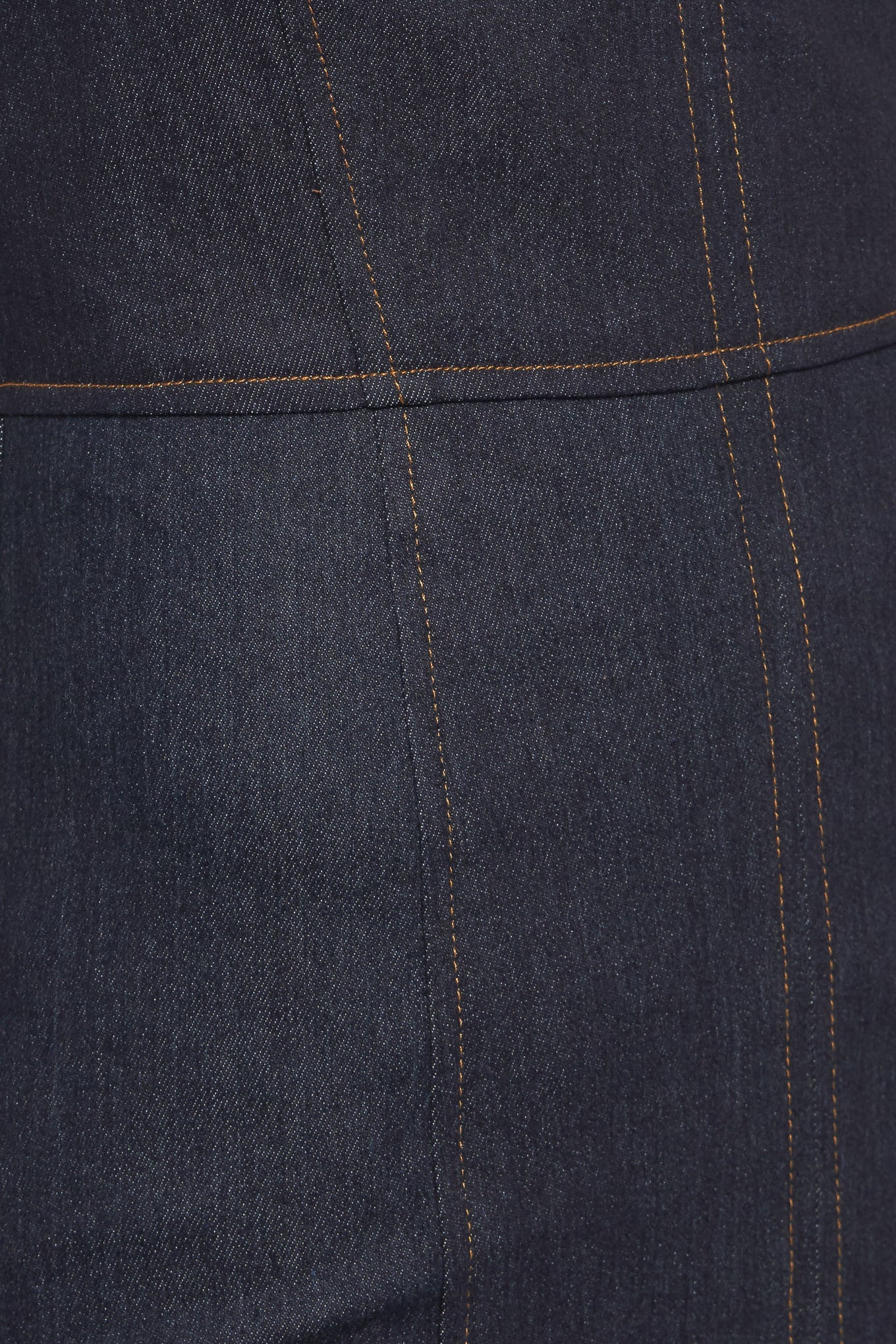 MIDNIGHT INDIGO DENIM MIDI DRESS - 90% Cotton