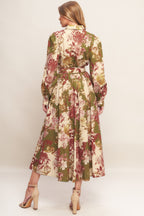 COUNTRY ROMANCE WOVEN MIDI DRESS - 97% Cotton