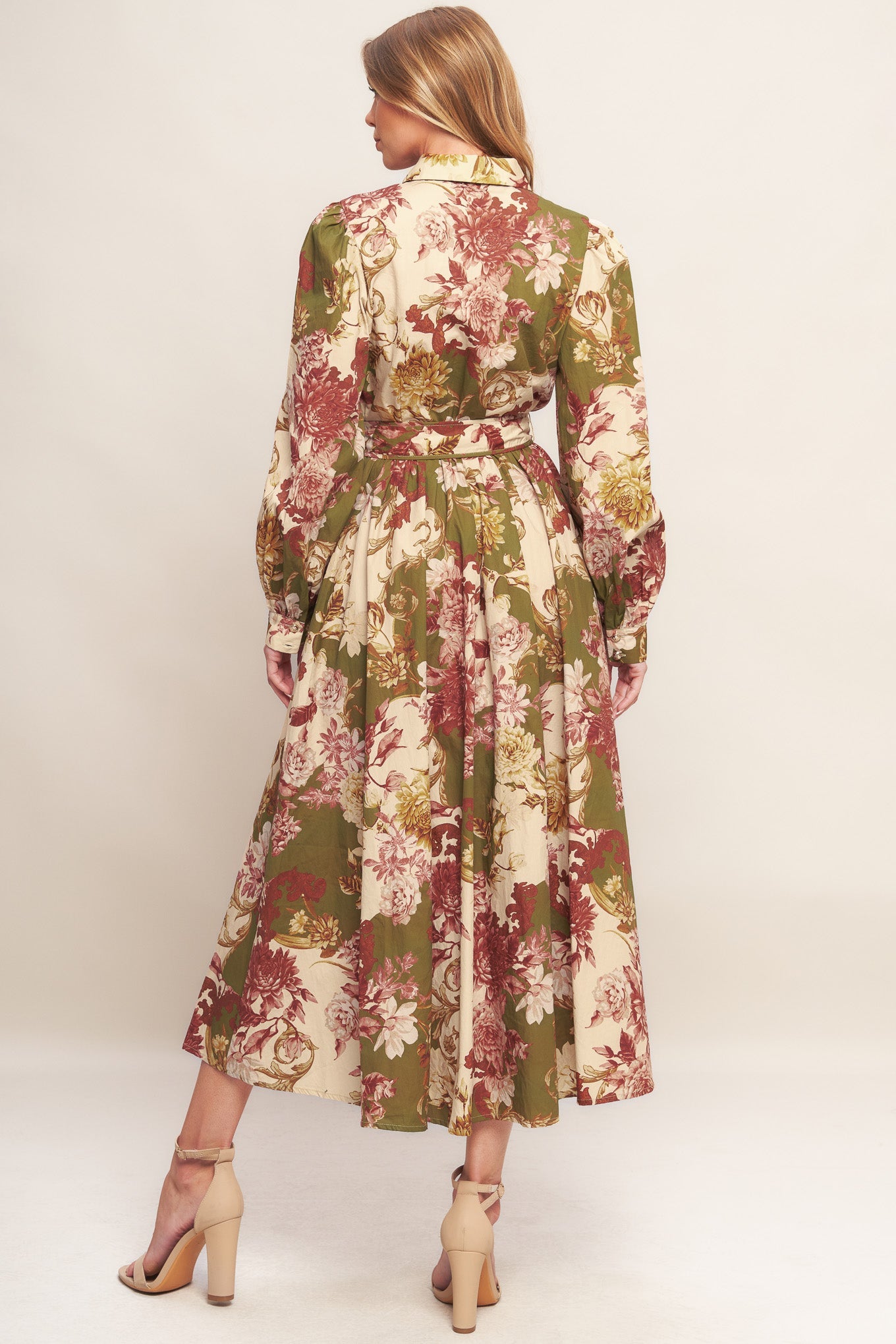 COUNTRY ROMANCE WOVEN MIDI DRESS - 97% Cotton