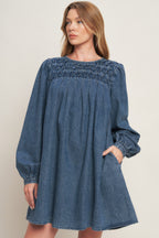 WEEKEND DENIM ICON MINI DRESS - 90% Cotton